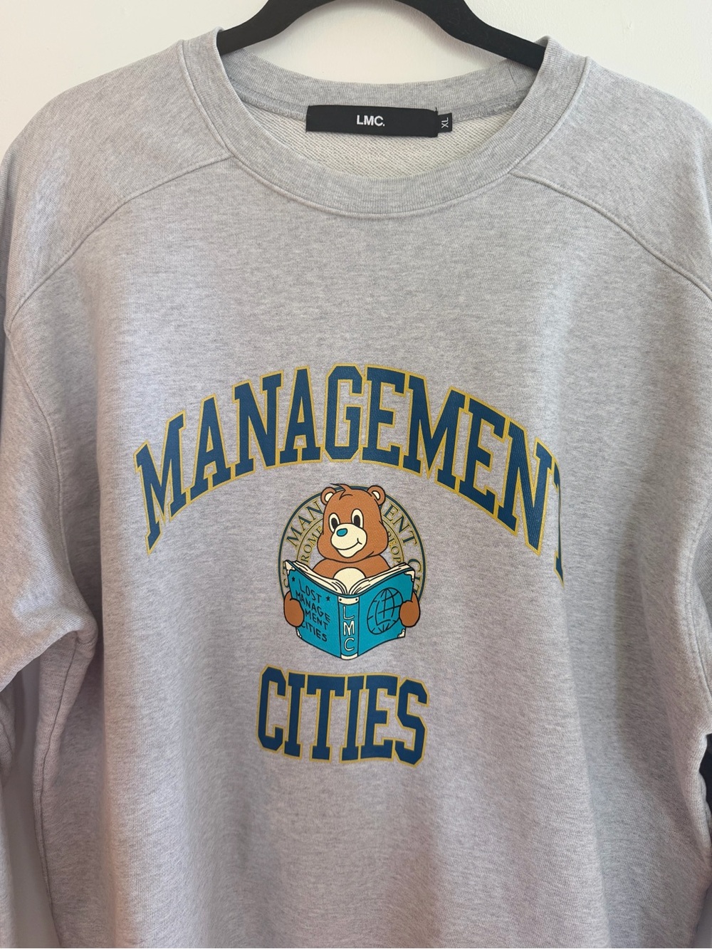 Gray 'Management Cities' Crewneck Sweatshirt